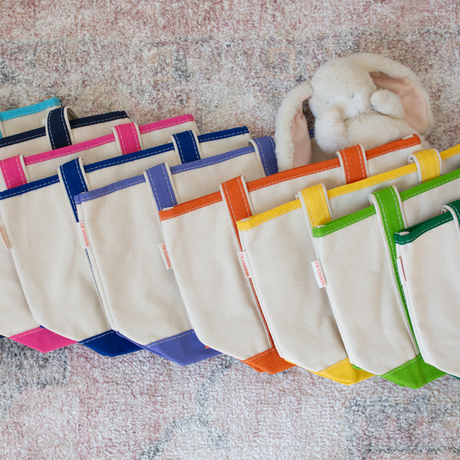 Children's Tote in Grass Green details 1