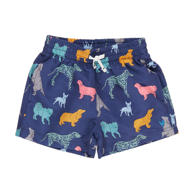 Swim Trunk - Navy Dogs front