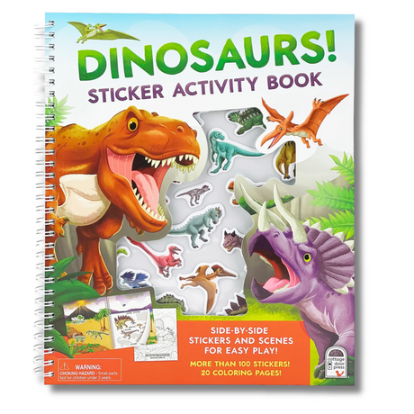 Dinosaurs Sticker & Coloring Activity Book front