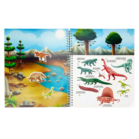 Dinosaurs Sticker & Coloring Activity Book inside