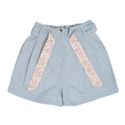 Georges Shorts in Greyish Stripe front