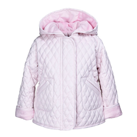 Hooded Barn Jacket in Light Pink front