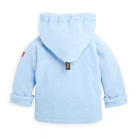 Hooded Fleece Jacket in Light Blue back
