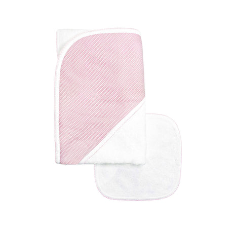 Popcorn Baby Towel + Wash Set in Light Pink