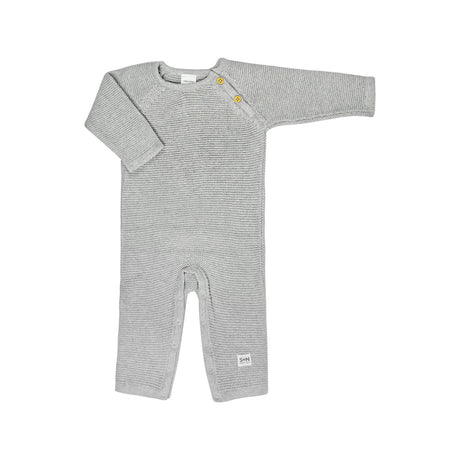 Baby Cozy Knit Romper in Grey