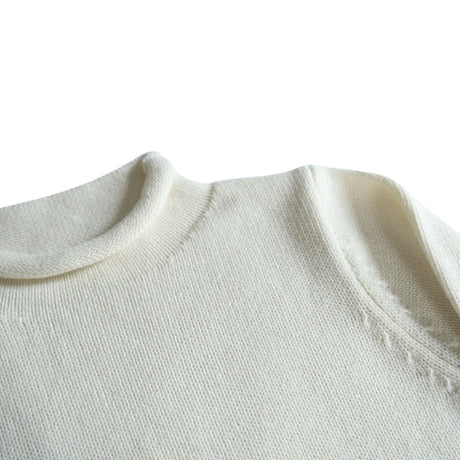 Rollneck Cotton Sweater in Ivory to personalize