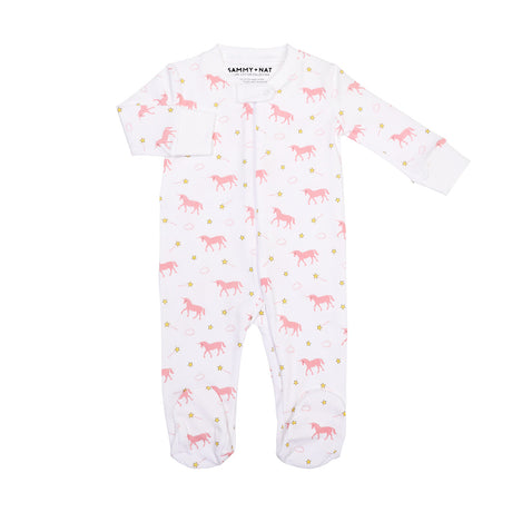 Magical Unicorn Zipper Romper no feet