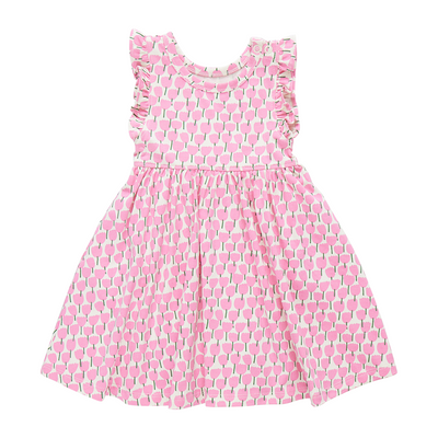Baby Organic Kelsey Dress - Pink Tulips