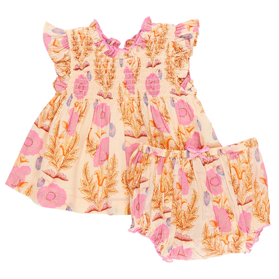 Baby Stevie 2-Piece Set - Pink Gilded Floral