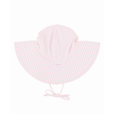 Seersucker Swim Hat in Pink