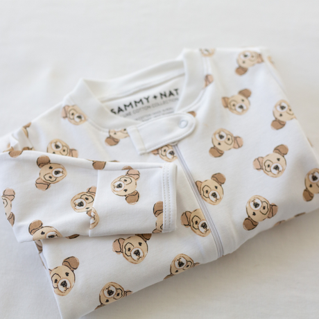 Puppy Love Zipper Romper details 2