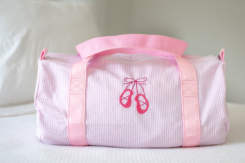Duffle bag with ballet slippers