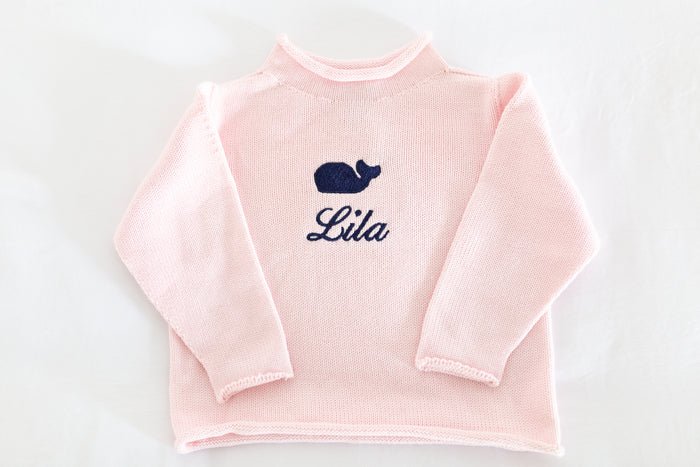 Rollneck monogrammed sweater