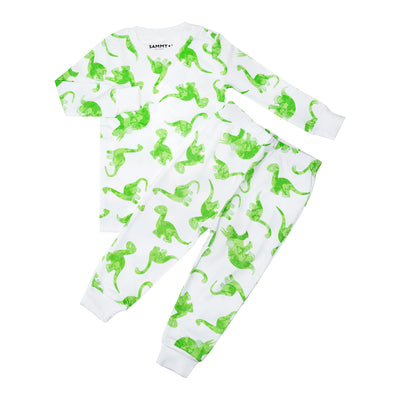 dino-mite pajamas in green