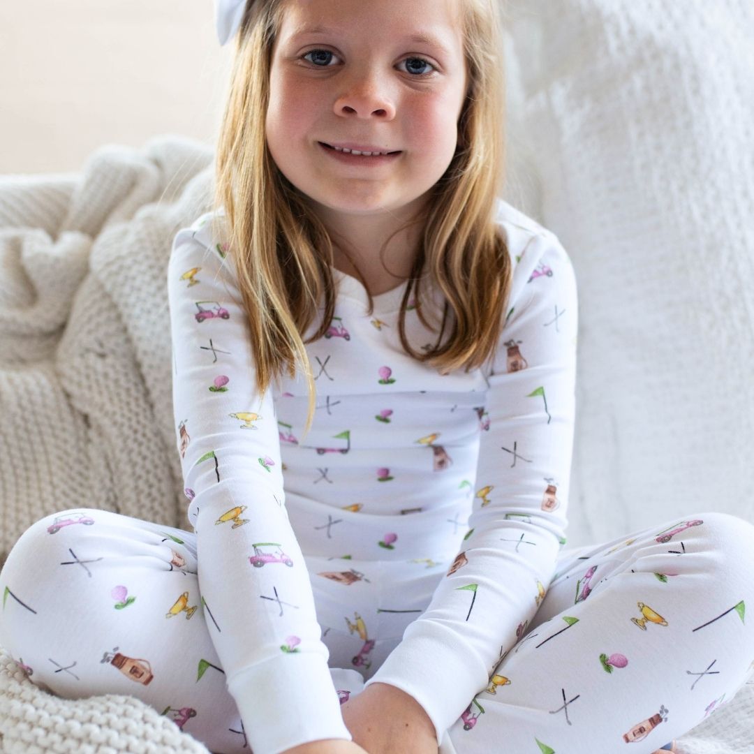 Sweet Dreams Golf Print Girl Pajama Set main image 0