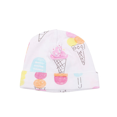 pink ice cream receiving hat
