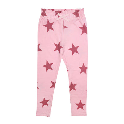 pink leggings with star print