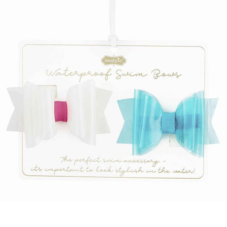 Vinyl Bow Set in Blue and White