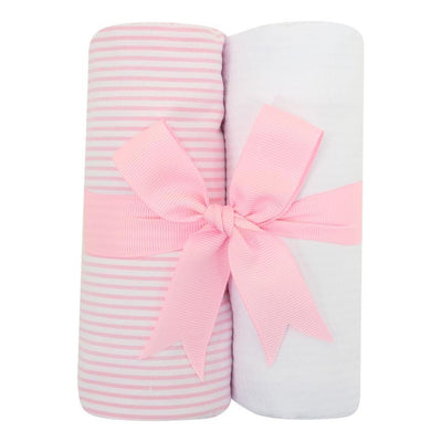 pink burp cloth set
