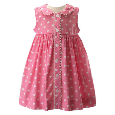 Heart Sleeveless Button Front Dress and Bloomers front