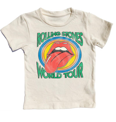 Rolling Stones Short Sleeve Tee in Dirty White
