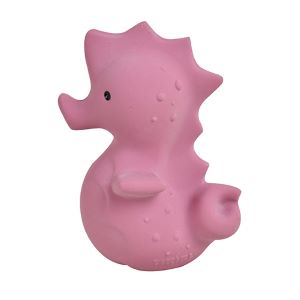 Sea Horse Natural Organic Rubber Rattle, Teether & Bath Toy