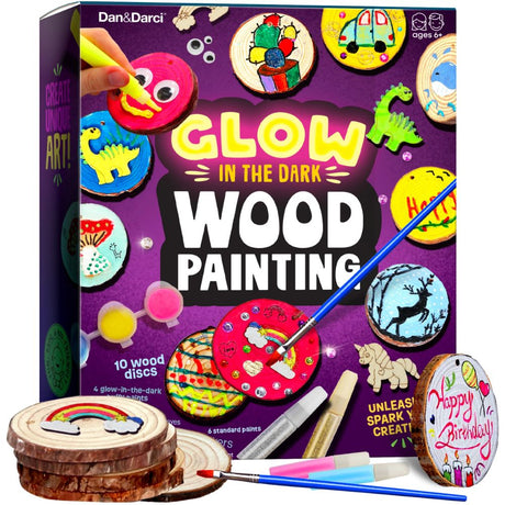 Glow-in-the-Dark Wood Painting Craft Kit