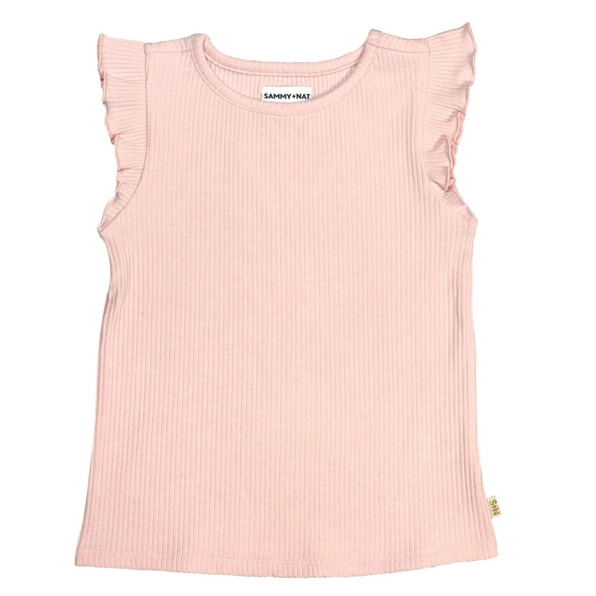 Amie Ruffle Tank in Light Pink