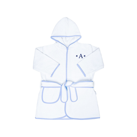 Kids Terry Cotton Bathrobe in Light Blue