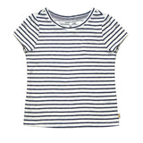 Darcy Pocket Tee in Blue Stripe