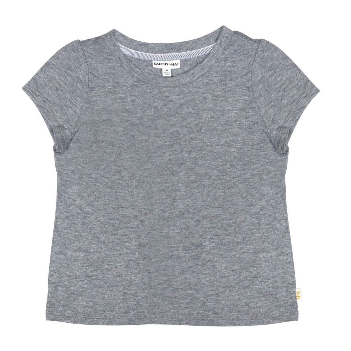 Darcy Pocket Tee in Heather Grey