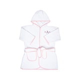 Kids Terry Cotton Bathrobe in Light Pink