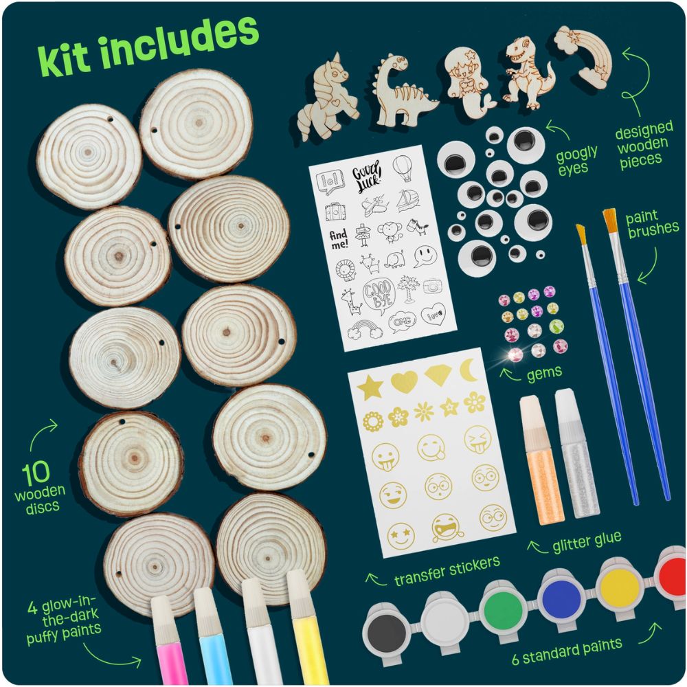 Glow-in-the-Dark Wood Painting Craft Kit