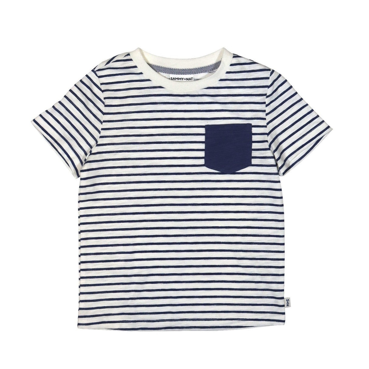 Henry Pocket Tee in Blue Stripe