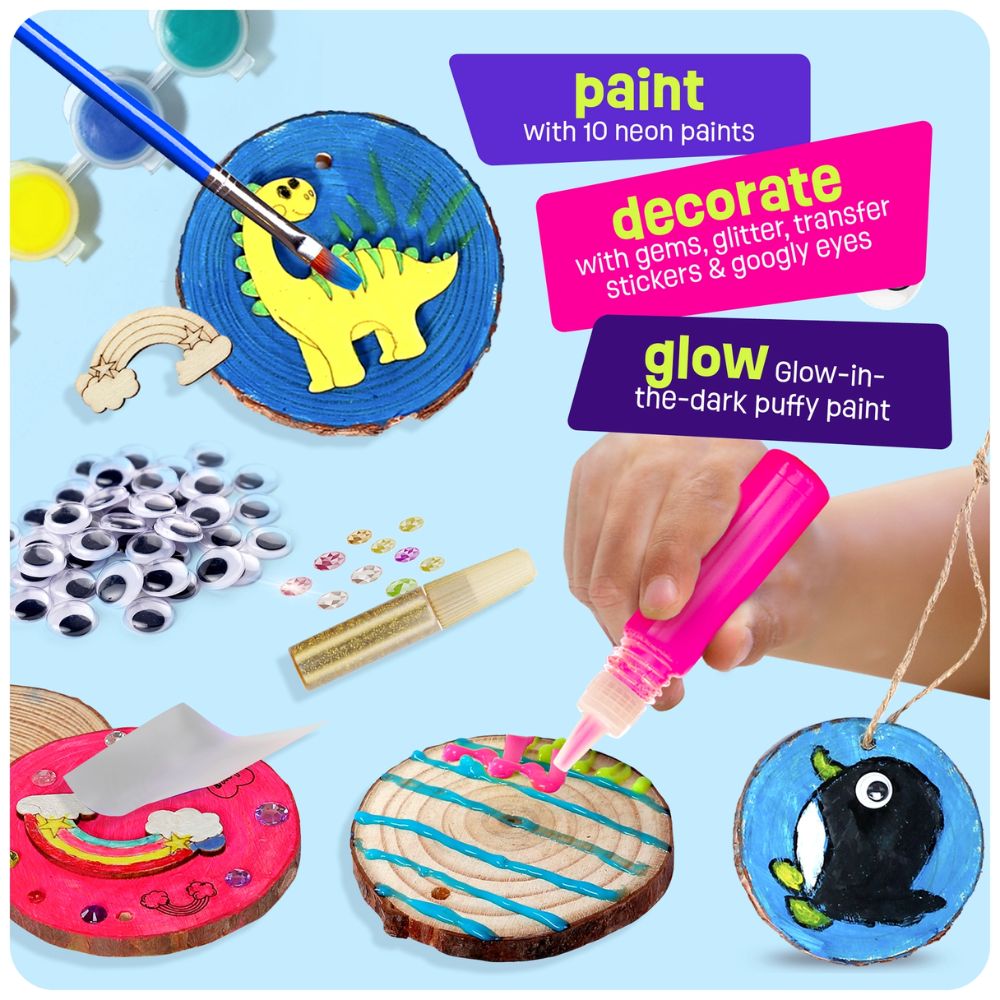 Glow-in-the-Dark Wood Painting Craft Kit