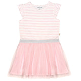 Molly Tulle Dress in Pink Stripe