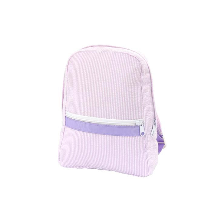 Small Seersucker Backpack in Princess