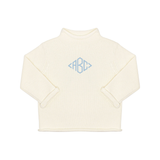 Rollneck Cotton Sweater in Ivory