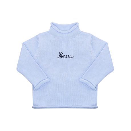 Rollneck Sweater in Light Blue
