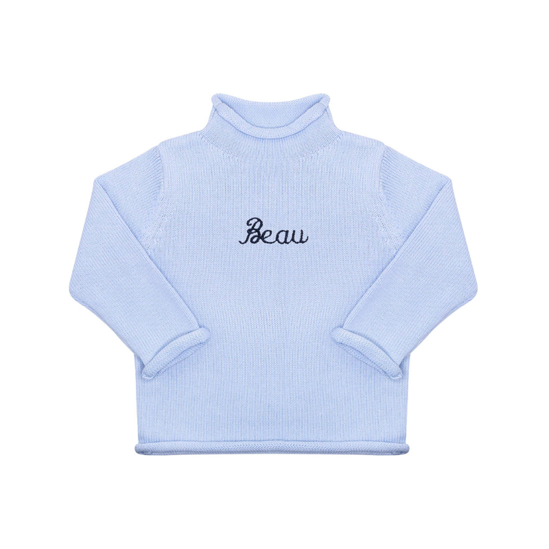 Rollneck Sweater in Light Blue