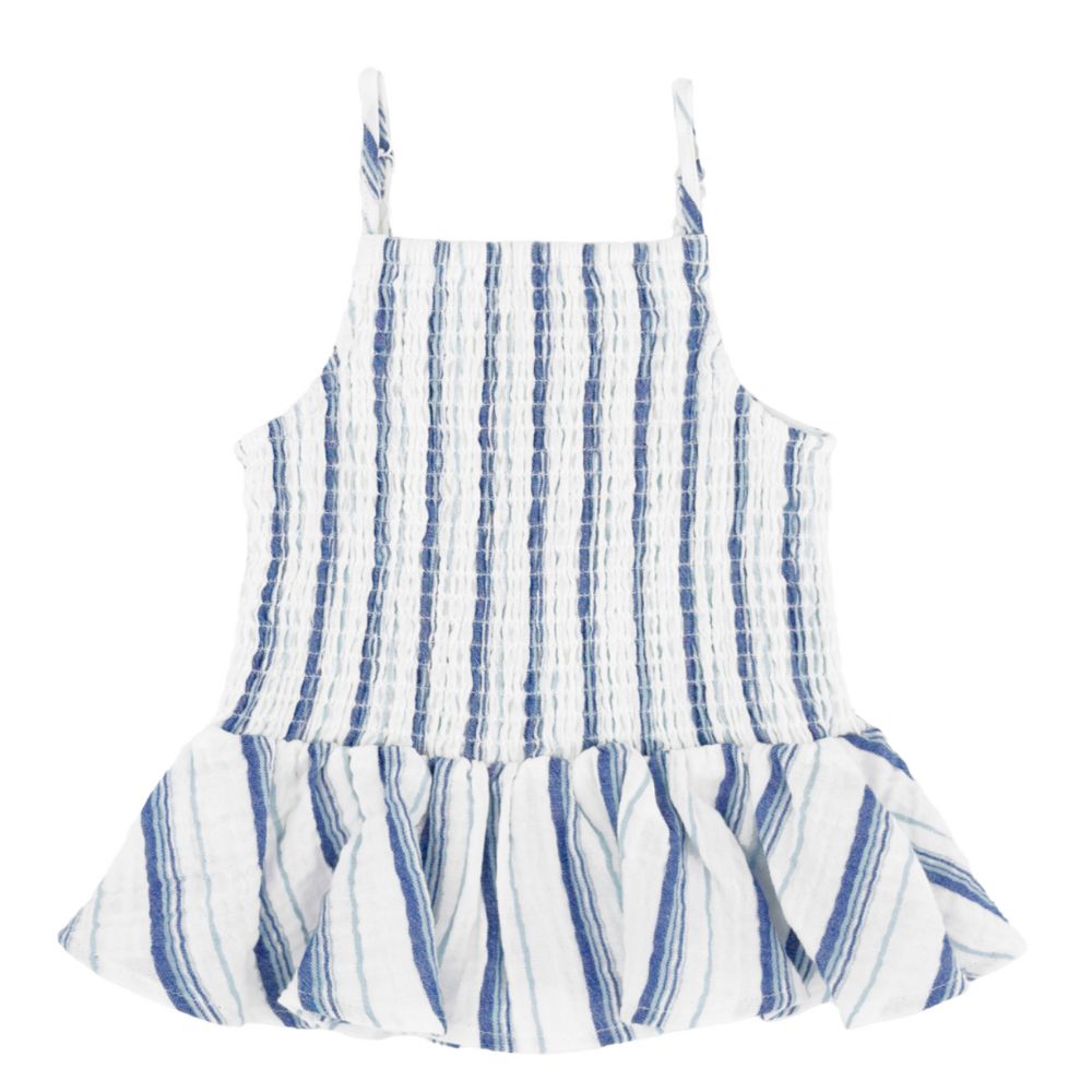 Isla Smocked Tank in White
