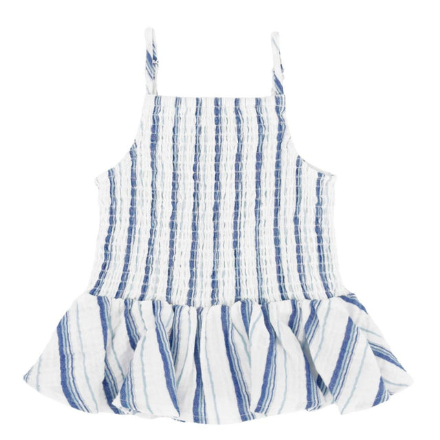 Isla Smocked Tank in White