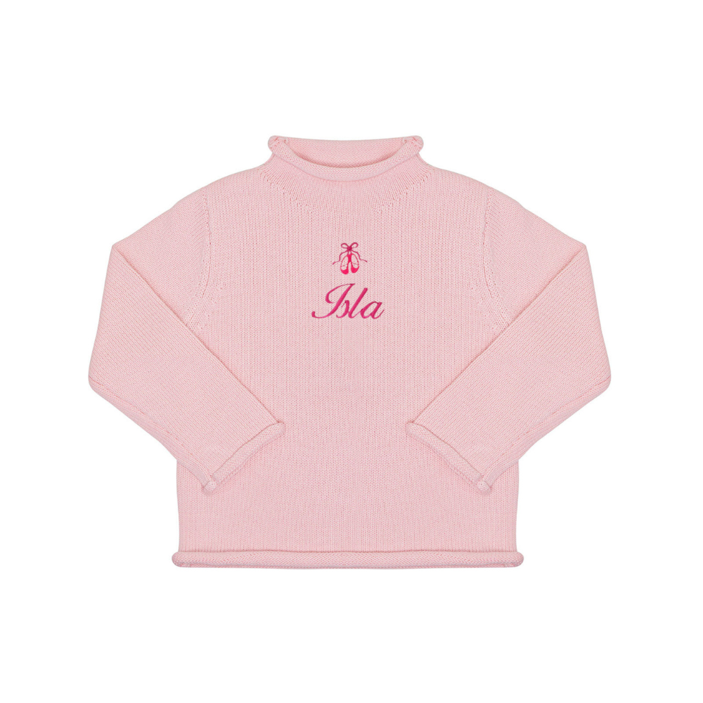 Rollneck Sweater in Pink 
