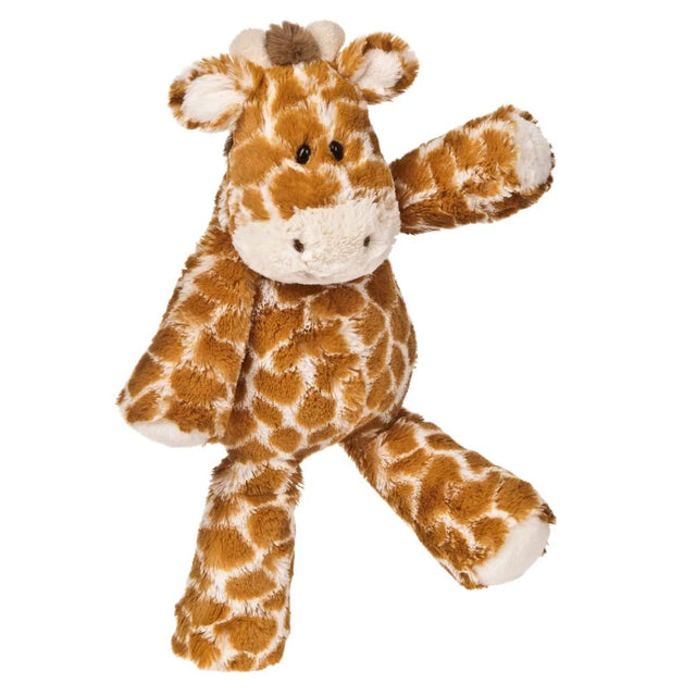Plush giraffe toy on a white background