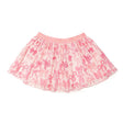 Pink skirt with bow pattern on a white background