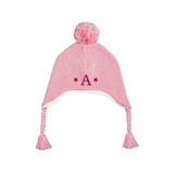 Knit Pom Pom Hat in Light Pink