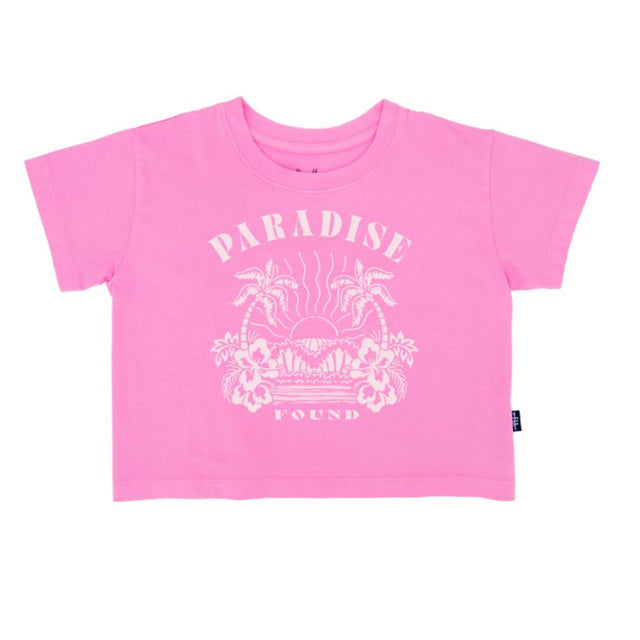 Boxy Tee in Pink Sunset