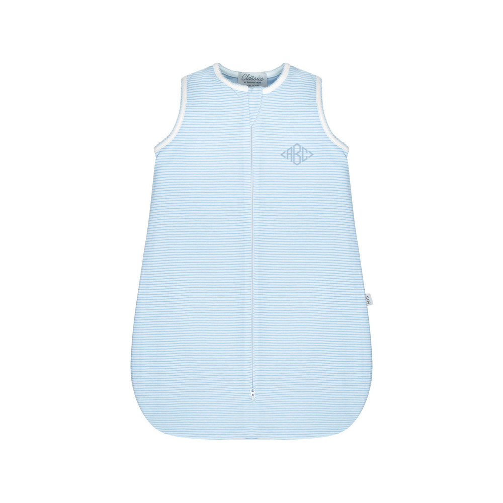Classic Stripe Double Layer Sleep Sack in Blue