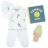 Newborn Baby Gift Set - Tennis/Green