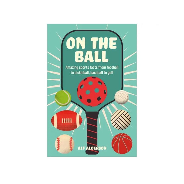 Book cover of 'On the Ball' with sports-themed design on a teal background